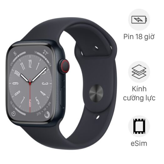 Apple Watch Series 8 nhôm dây cao su GPS + Cellular
