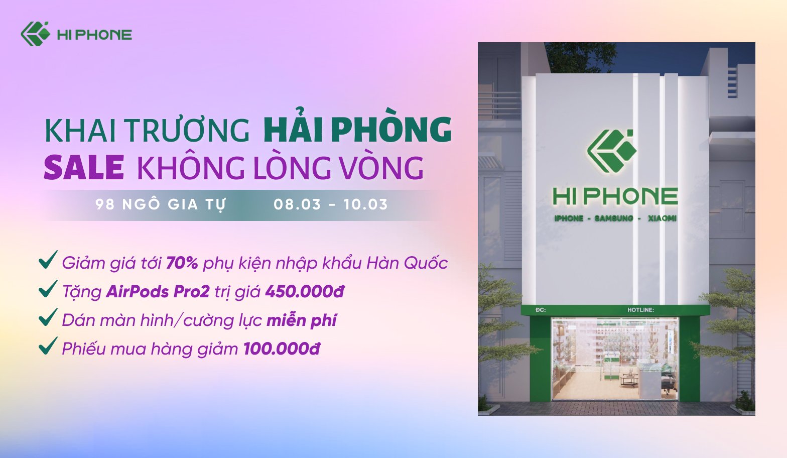 khai trương cơ sở hải phòng